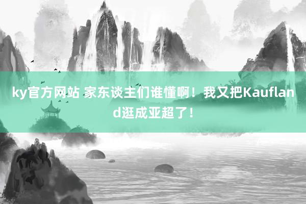 ky官方网站 家东谈主们谁懂啊！我又把Kaufland逛成亚超了！