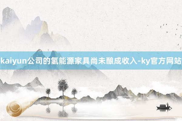 kaiyun公司的氢能源家具尚未酿成收入-ky官方网站