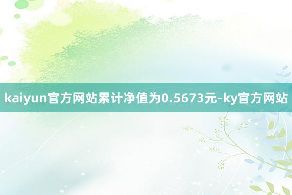 kaiyun官方网站累计净值为0.5673元-ky官方网站