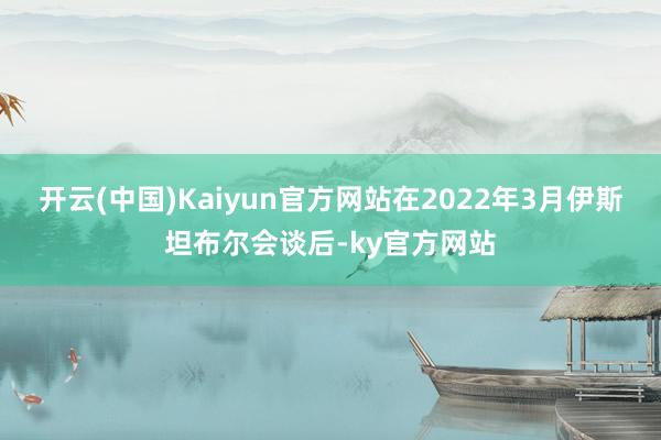 开云(中国)Kaiyun官方网站在2022年3月伊斯坦布尔会谈后-ky官方网站