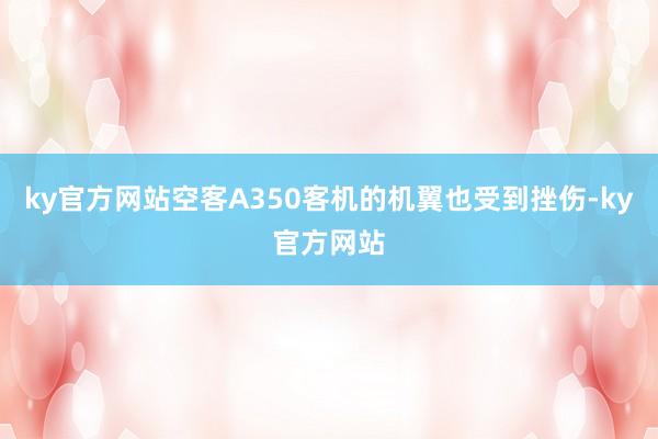 ky官方网站空客A350客机的机翼也受到挫伤-ky官方网站