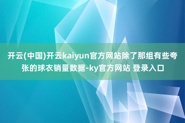 开云(中国)开云kaiyun官方网站除了那组有些夸张的球衣销量数据-ky官方网站 登录入口